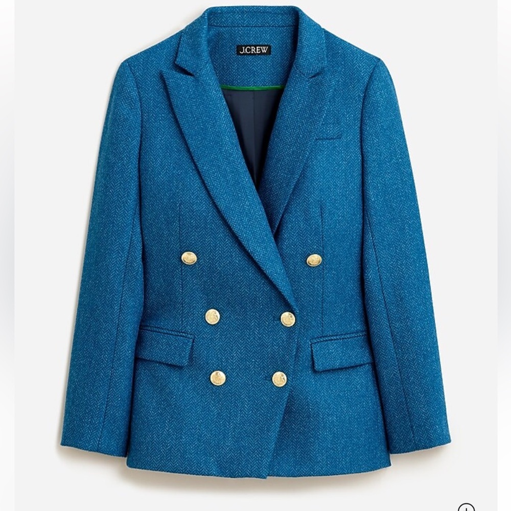 J. Crew Blue Double-Breasted Blazer